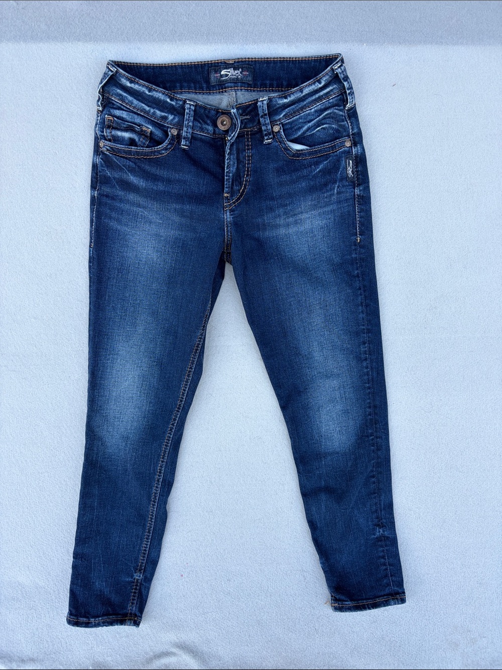 Silver Jeans Skinny Jeans in Dark Blue Wash